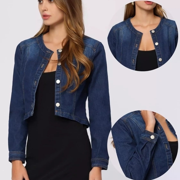 AllegraK denim woman jacket sizeM - Picture 2 of 11